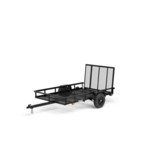 Carry-On 5×8 Steel Mesh Utility Trailer – Durable Hauler with Ramp Gate for Lawn & Equipment Transport