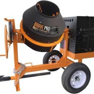 Brave 9 Cu. Ft. Poly Drum Concrete Mixer – Heavy-Duty, Towable, with Steel Frame & Oversized Dump Wheel
