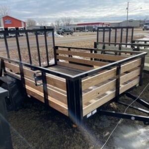 7×10 Heavy-Duty Utility Trailer – Single Axle with Wood Floor & LED Lights