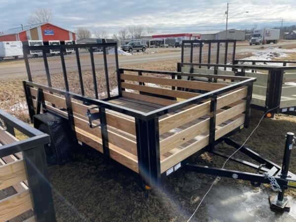 7×10 Heavy-Duty Utility Trailer – Single Axle with Wood Floor & LED Lights