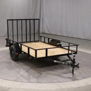 6×10 Heavy-Duty Utility Trailer – Single Axle with Wood Floor & LED Lights