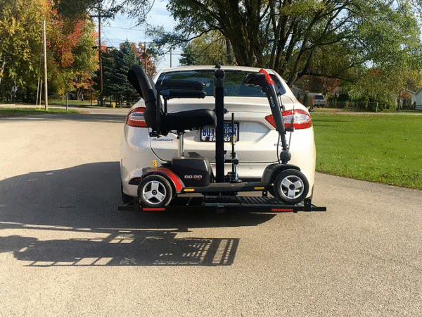 Mowterra Lift-n-Go Electric Wheelchair Carrier – Easy-Lift Vehicle Hitch Mount for Cars & SUVs