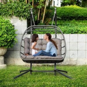 Brafab Luxury X-Large Double Egg Swing Chair 2 Person Hanging Chair-mowterra