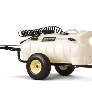 25-Gallon Tow-Behind Trailer Sprayer with Folding Boom – 12V High-Flow Pump, Universal Hitch for ATVs and Tractors, and Multi-Function Spot Spray Wand