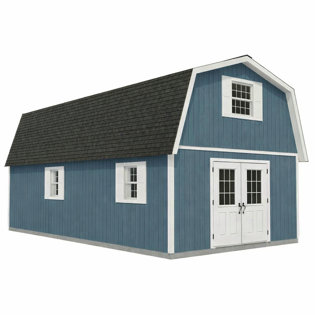 Best Barns Homestead XL 16' x 24' Two-Story Handcrafted Wood Barn – Premium TimberPrestige™ Eurowood Construction with Full Second-Floor Loft and Integrated Staircase