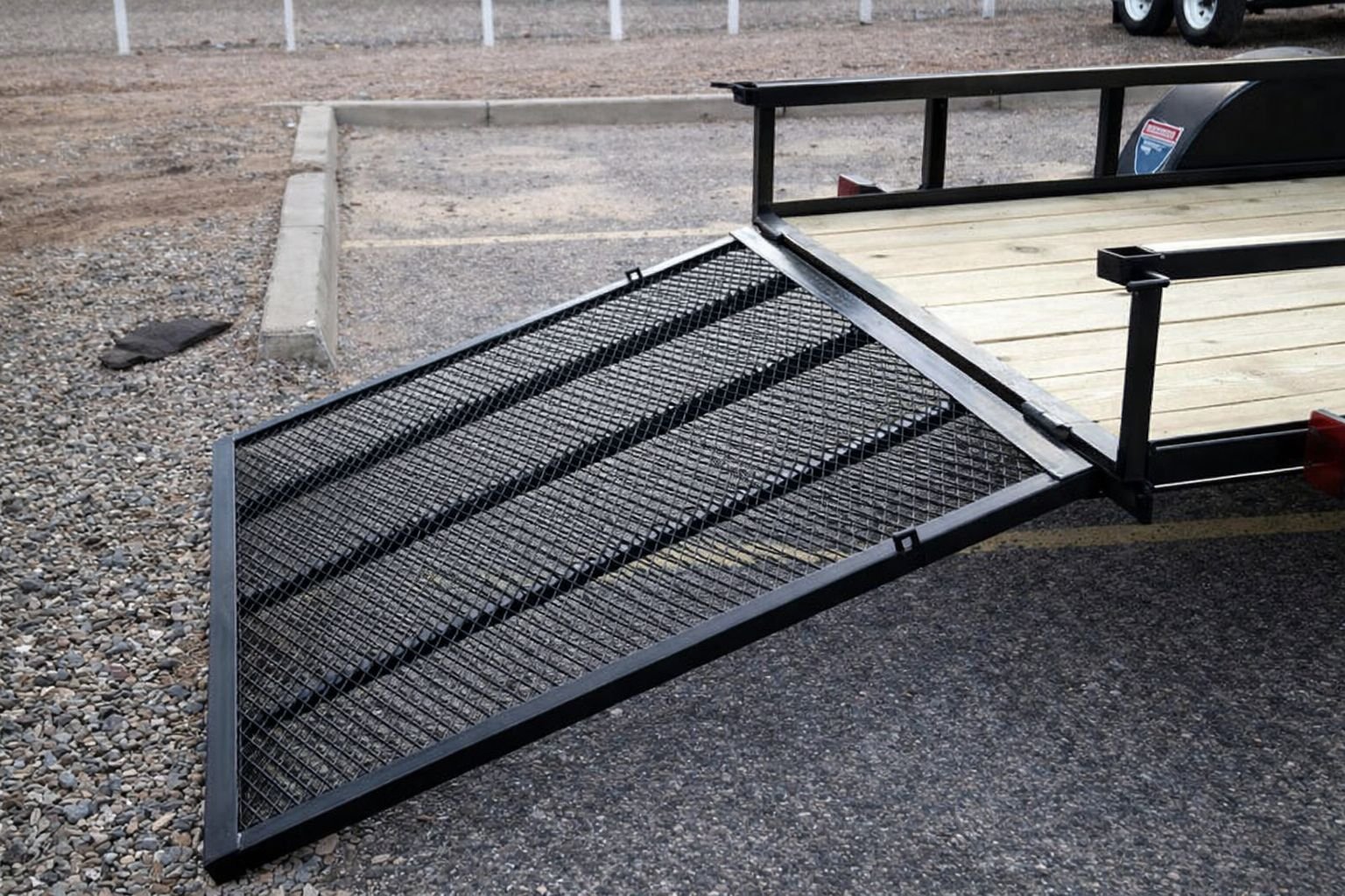 5' x 10' Carry-On Heavy-Duty Utility Trailer – Wood Floor Open Utility Trailer with 4-Foot Rear Mesh Ramp and 2,990 lb. GVWR - Image 4