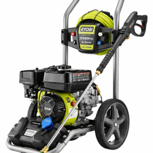 Ryobi 3300 PSI 2.4 GPM Gas-Powered Pressure Washer – 187cc Honda® GCV190 Premium Engine with Idle Down Technology and 5-in-1 Change-Over Nozzle