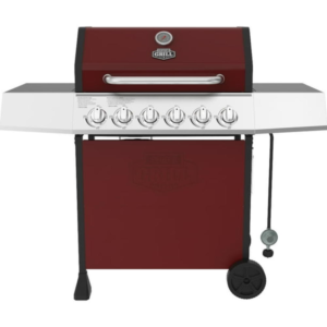 Expert Grill 6-Burner Propane Gas Grill – High-Capacity 60,000 BTU Outdoor Cooking Station with Porcelain-Coated Cast Iron Grates and Integrated Side Burner